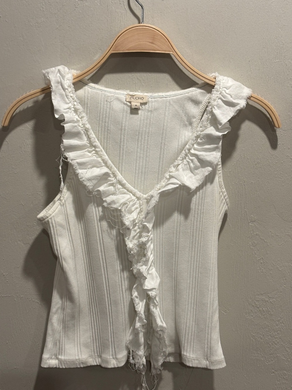 Pilcro by Anthropologie White Knit Top